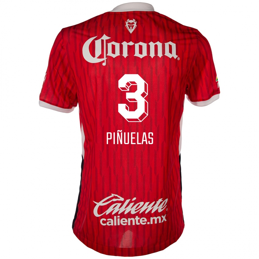 Criança Camisola Fernando Piñuelas #3 Vermelho Branco Principal 2024/25 Camisa Brasil