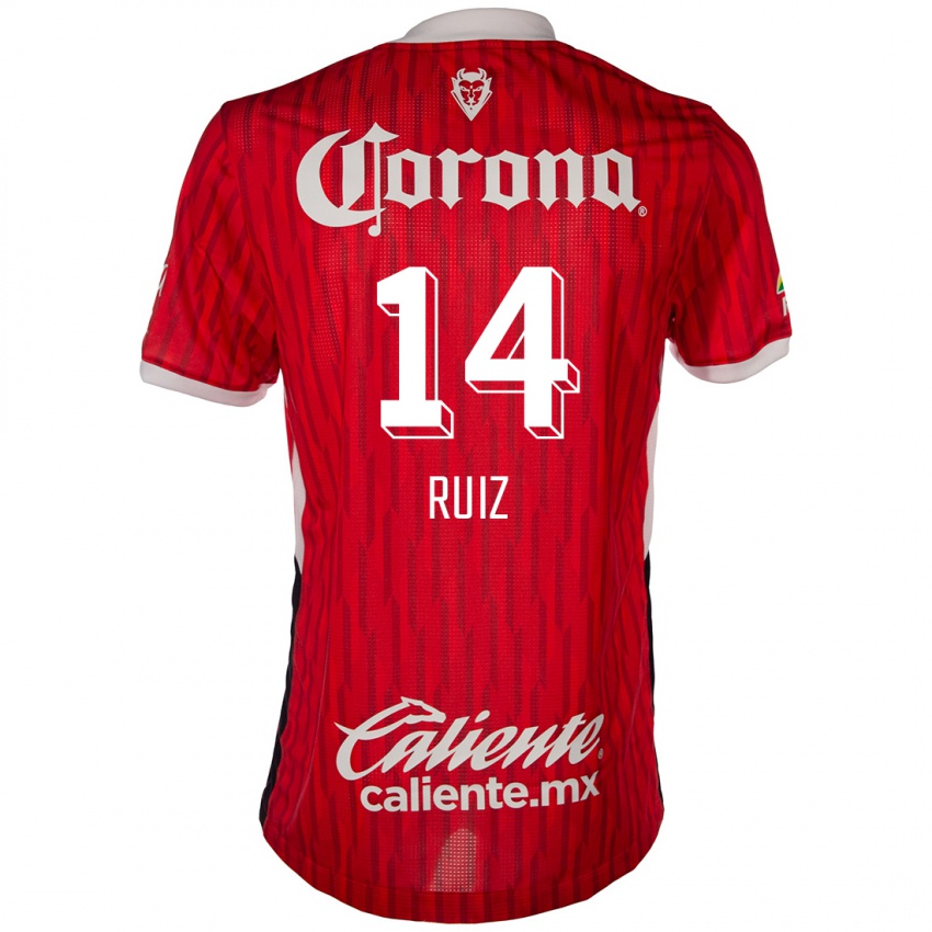 Criança Camisola Marcel Ruiz #14 Vermelho Branco Principal 2024/25 Camisa Brasil