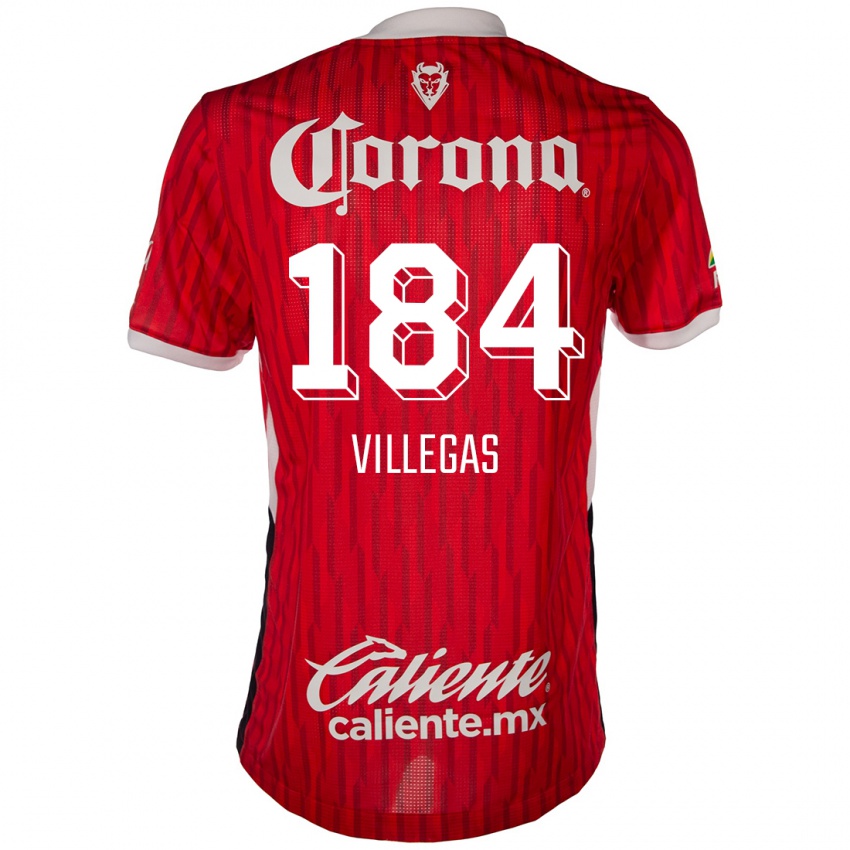 Criança Camisola Abraham Villegas #184 Vermelho Branco Principal 2024/25 Camisa Brasil