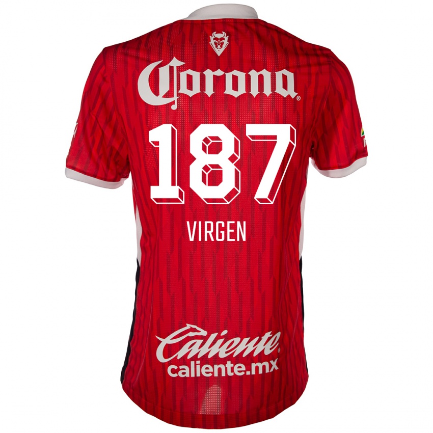 Criança Camisola Oswaldo Virgen #187 Vermelho Branco Principal 2024/25 Camisa Brasil