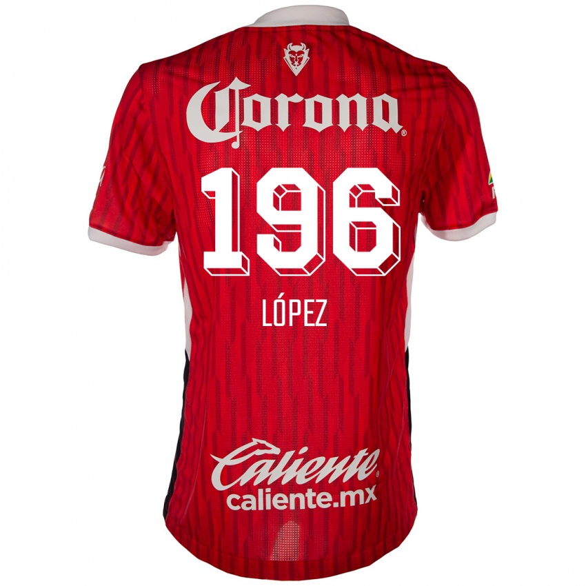 Criança Camisola Ethan López #196 Vermelho Branco Principal 2024/25 Camisa Brasil