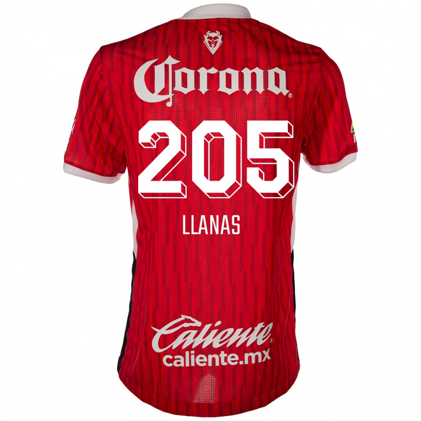 Criança Camisola Emmanuel Llanas #205 Vermelho Branco Principal 2024/25 Camisa Brasil