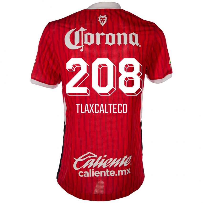 Criança Camisola Sait Tlaxcalteco #208 Vermelho Branco Principal 2024/25 Camisa Brasil