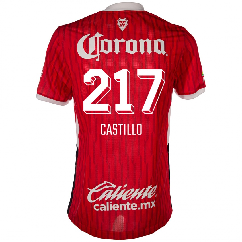 Criança Camisola Klever Castillo #217 Vermelho Branco Principal 2024/25 Camisa Brasil