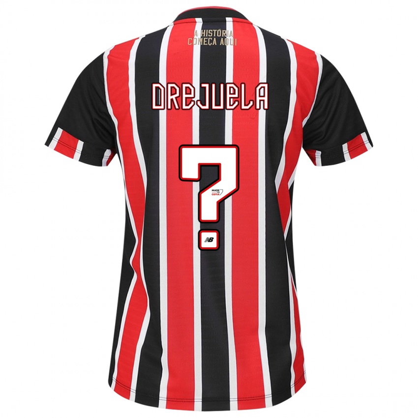 Criança Camisola Luis Orejuela #0 Preto Vermelho Branco Alternativa 2024/25 Camisa Brasil