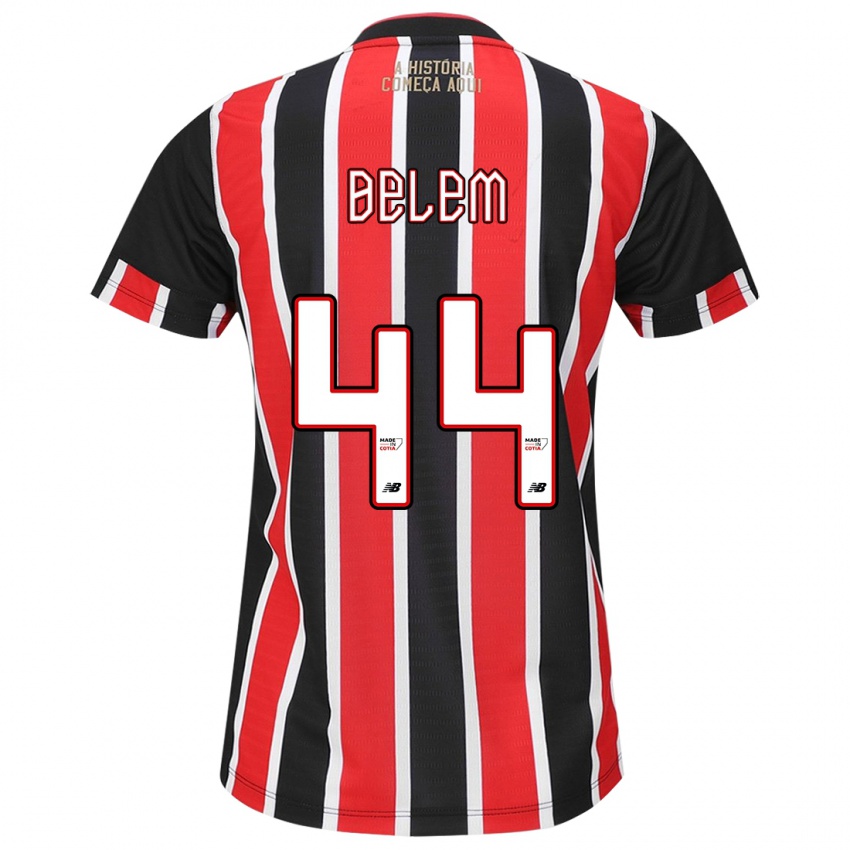 Criança Camisola Matheus Belém #44 Preto Vermelho Branco Alternativa 2024/25 Camisa Brasil