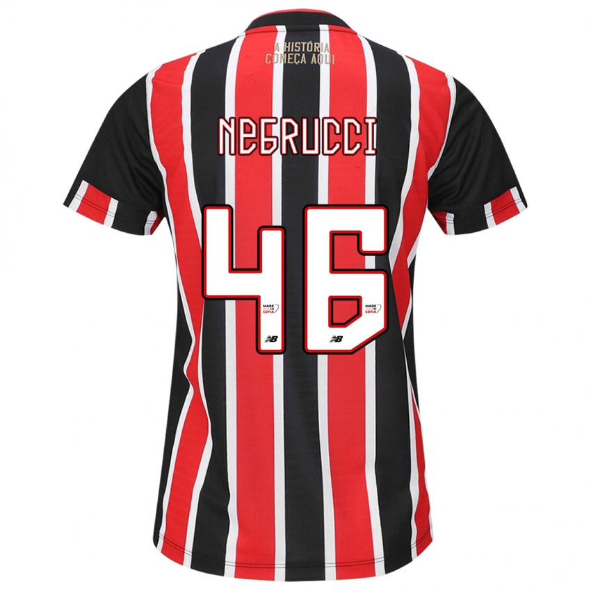 Criança Camisola Felipe Negrucci #46 Preto Vermelho Branco Alternativa 2024/25 Camisa Brasil