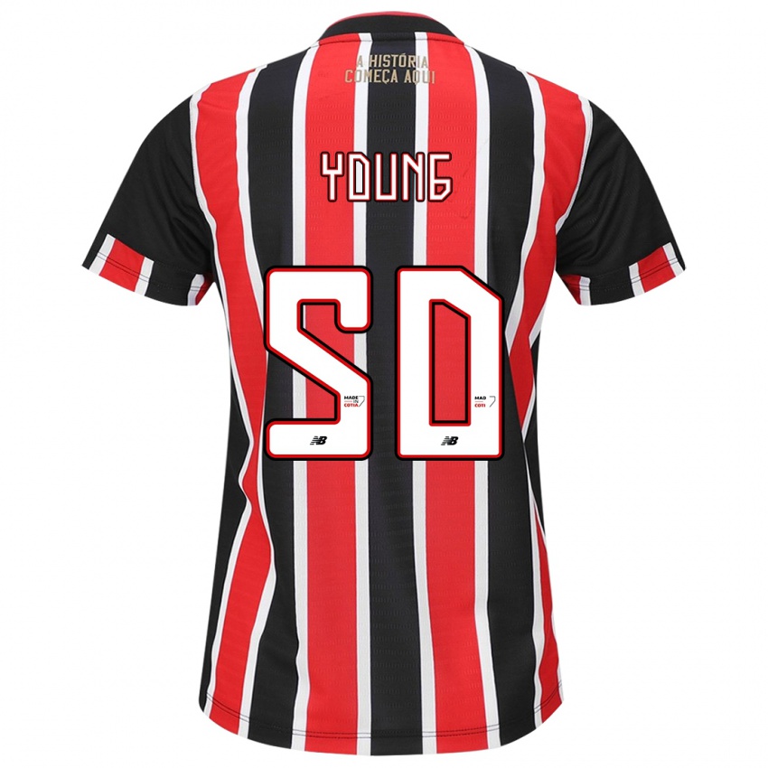 Criança Camisola Young #50 Preto Vermelho Branco Alternativa 2024/25 Camisa Brasil