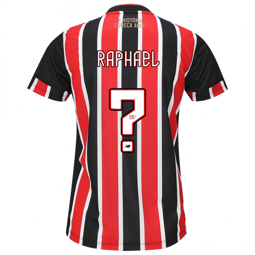 Criança Camisola Raphael #0 Preto Vermelho Branco Alternativa 2024/25 Camisa Brasil