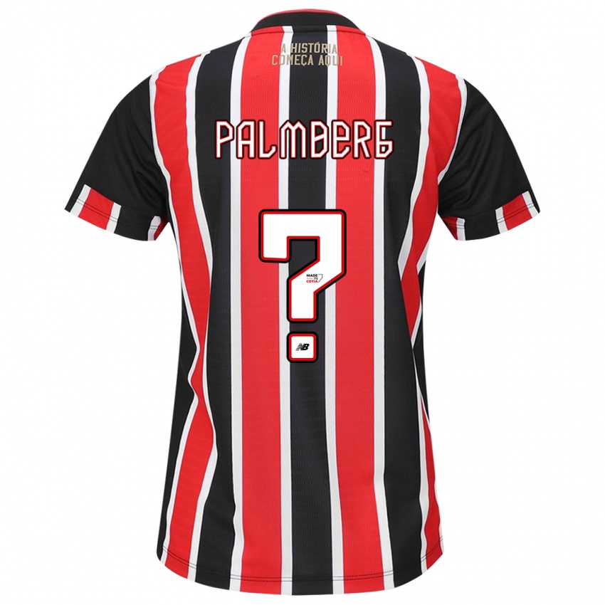 Criança Camisola Palmberg #0 Preto Vermelho Branco Alternativa 2024/25 Camisa Brasil