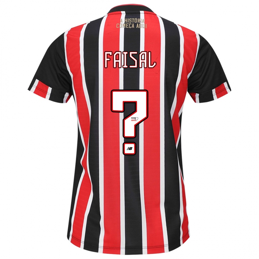 Criança Camisola King Faisal #0 Preto Vermelho Branco Alternativa 2024/25 Camisa Brasil