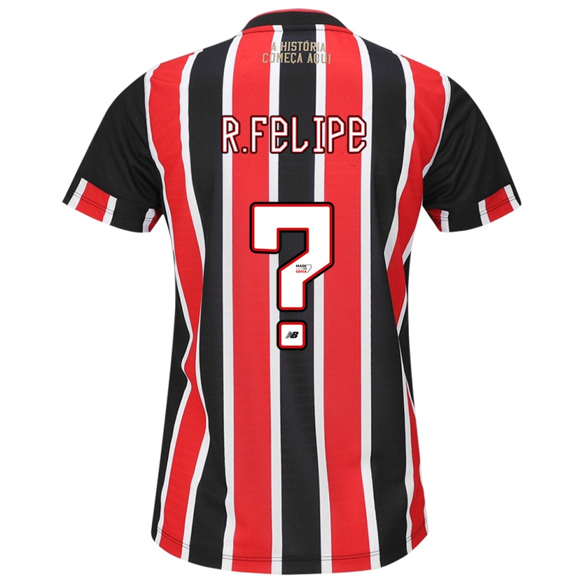 Criança Camisola Ryan Felipe #0 Preto Vermelho Branco Alternativa 2024/25 Camisa Brasil