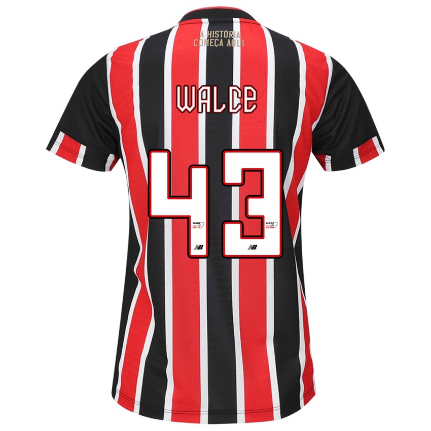 Criança Camisola Walce #43 Preto Vermelho Branco Alternativa 2024/25 Camisa Brasil