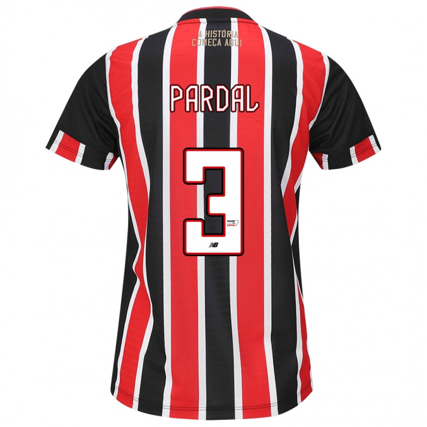 Criança Camisola Pardal #3 Preto Vermelho Branco Alternativa 2024/25 Camisa Brasil