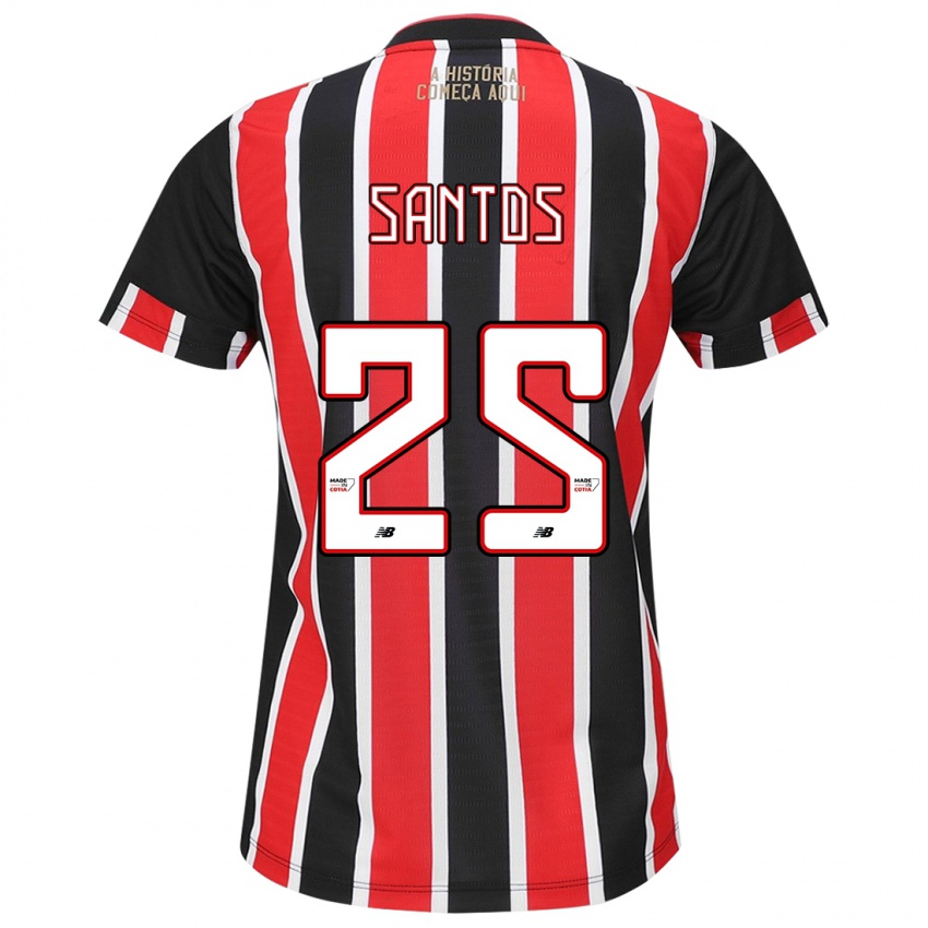 Criança Camisola Mariana Santos #25 Preto Vermelho Branco Alternativa 2024/25 Camisa Brasil