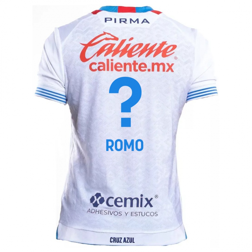 Criança Camisola Luis Romo #0 Branco Azul Alternativa 2024/25 Camisa Brasil