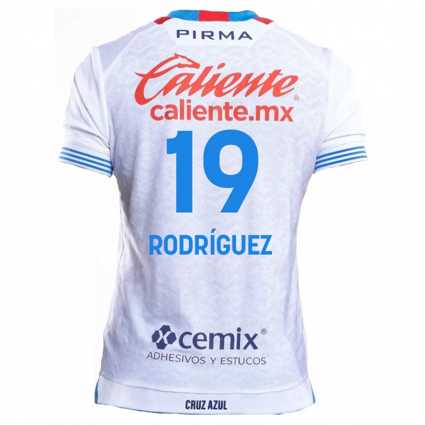 Criança Camisola Carlos Rodríguez #19 Branco Azul Alternativa 2024/25 Camisa Brasil