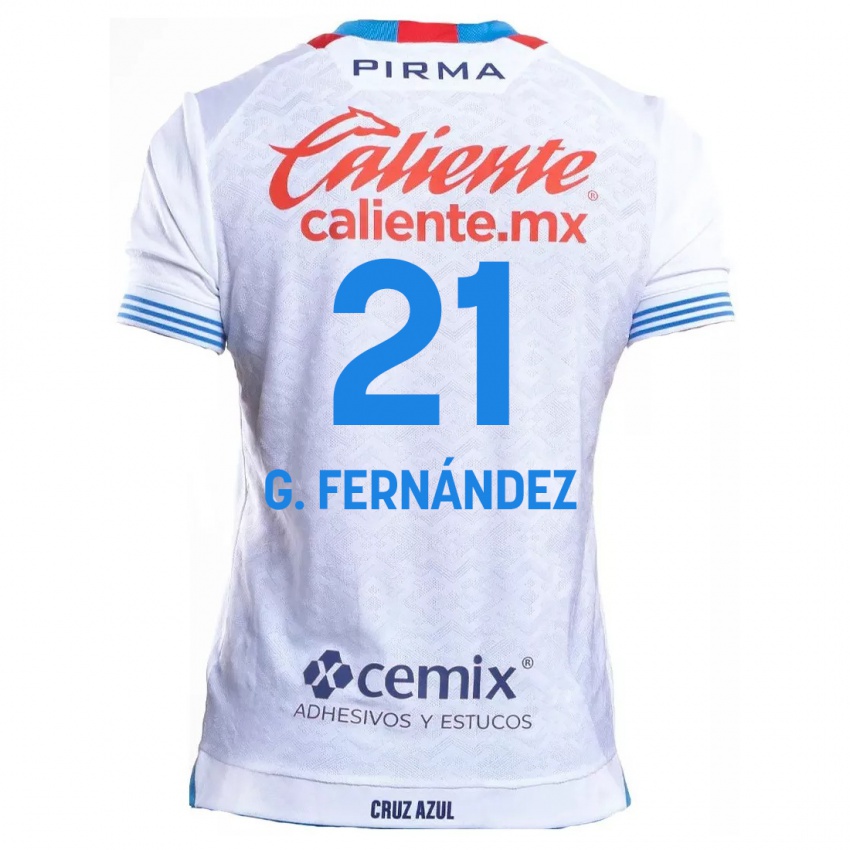 Criança Camisola Gabriel Fernández #21 Branco Azul Alternativa 2024/25 Camisa Brasil