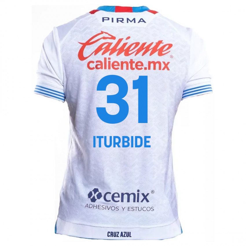 Criança Camisola Luis Iturbide #31 Branco Azul Alternativa 2024/25 Camisa Brasil