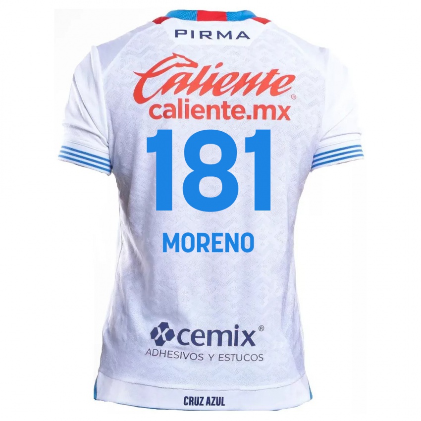 Criança Camisola Roberto Moreno #181 Branco Azul Alternativa 2024/25 Camisa Brasil