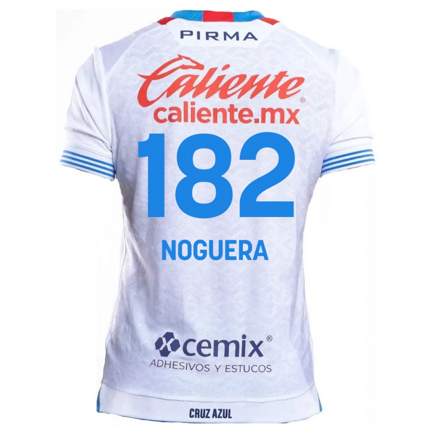 Criança Camisola Heldrich Noguera #182 Branco Azul Alternativa 2024/25 Camisa Brasil