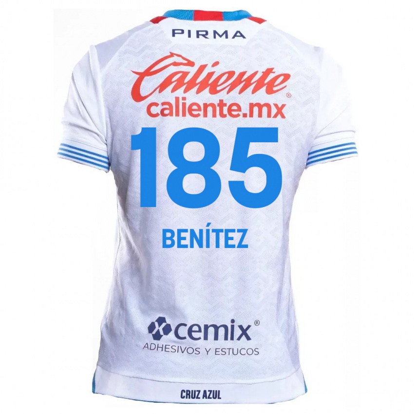 Criança Camisola Cristopher Benitez #185 Branco Azul Alternativa 2024/25 Camisa Brasil