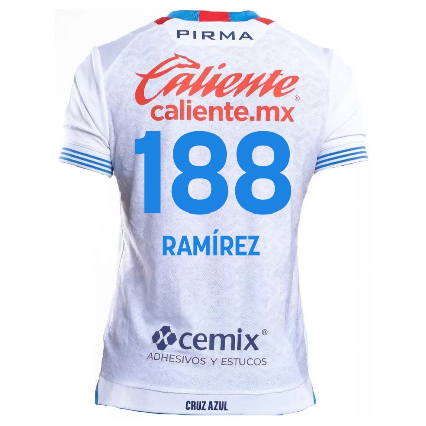 Criança Camisola Diego Ramírez #188 Branco Azul Alternativa 2024/25 Camisa Brasil