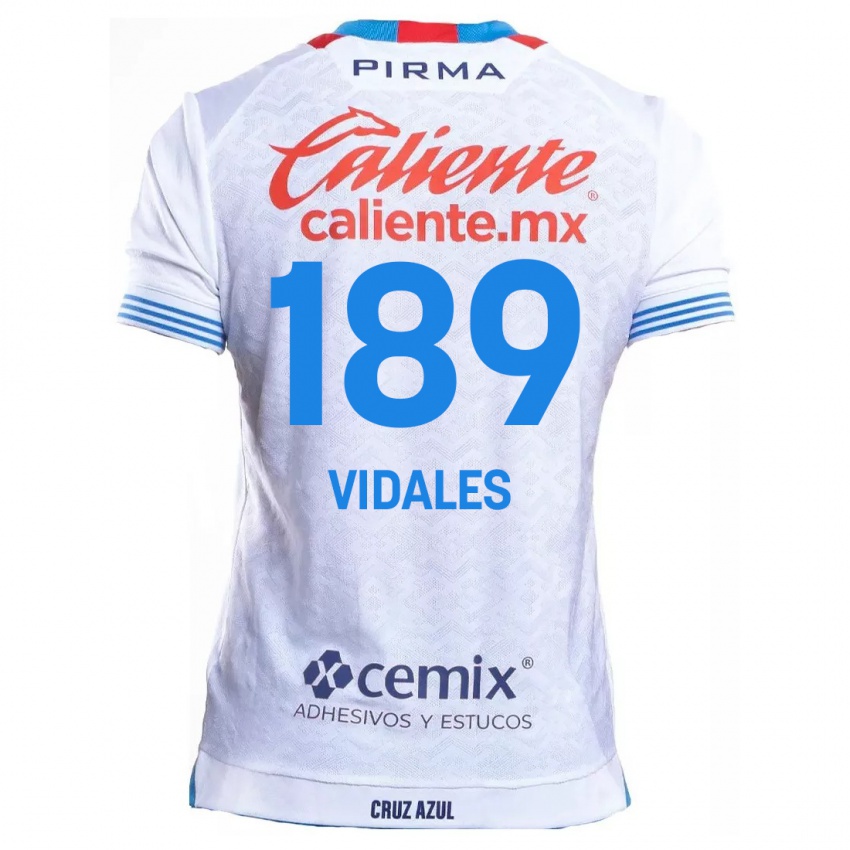 Criança Camisola Álvaro Vidales #189 Branco Azul Alternativa 2024/25 Camisa Brasil