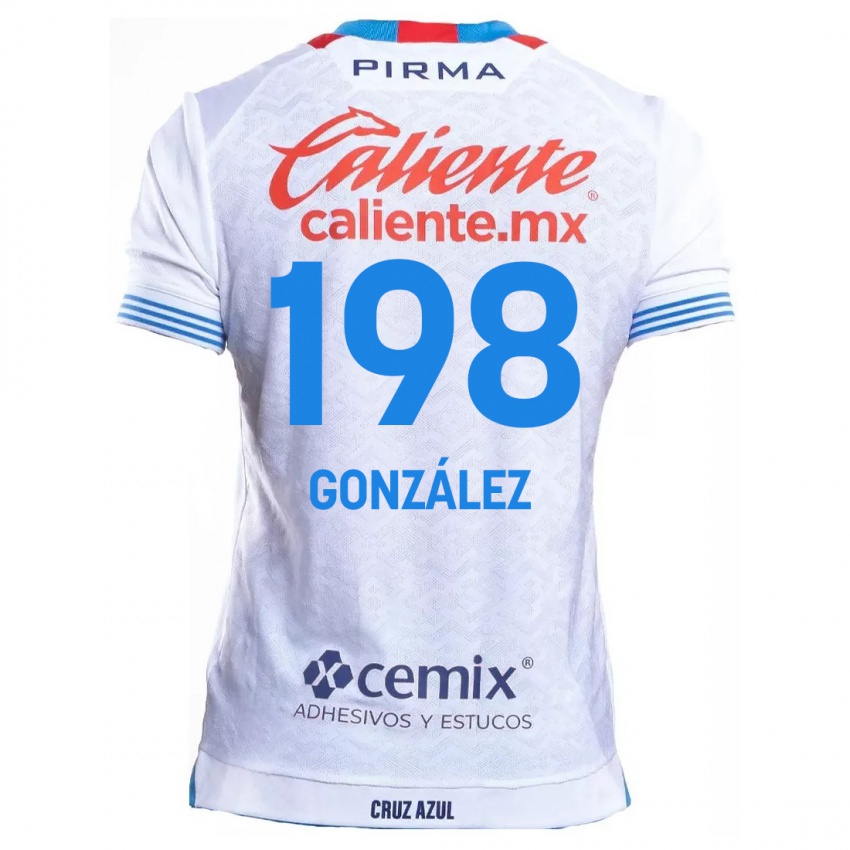 Criança Camisola Kenneth González #198 Branco Azul Alternativa 2024/25 Camisa Brasil