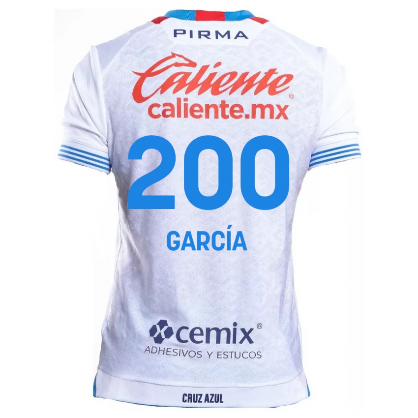 Criança Camisola Jorge Garcia #200 Branco Azul Alternativa 2024/25 Camisa Brasil