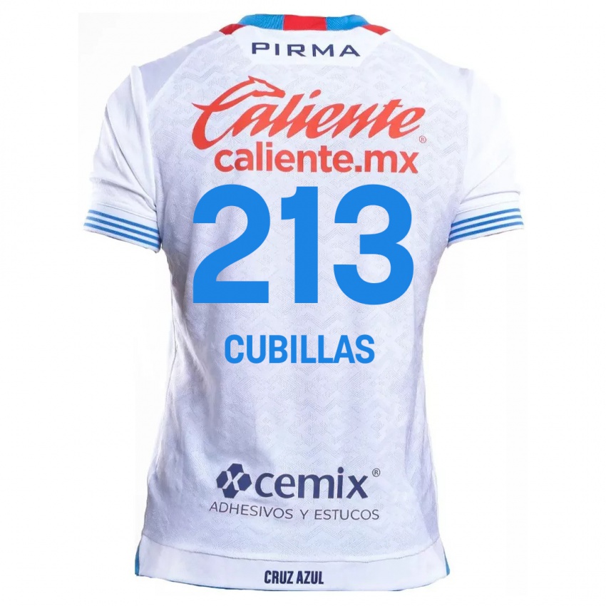 Criança Camisola Andre Cubillas #213 Branco Azul Alternativa 2024/25 Camisa Brasil