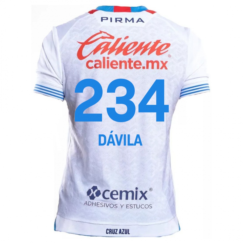 Criança Camisola Emilio Dávila #234 Branco Azul Alternativa 2024/25 Camisa Brasil