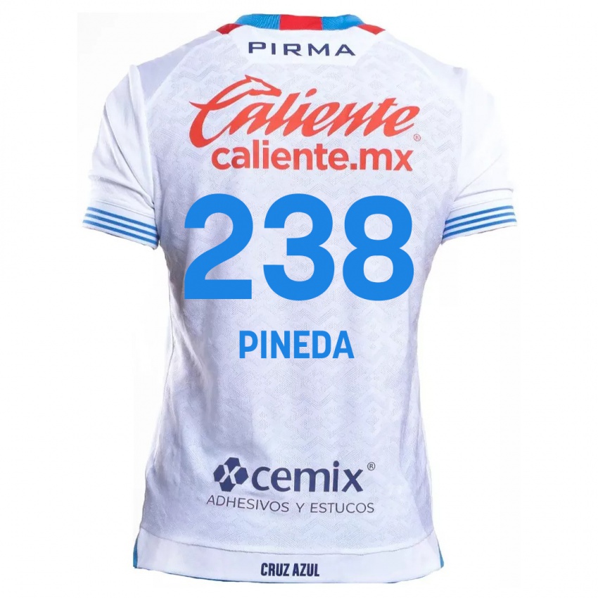 Criança Camisola Zadiel Pineda #238 Branco Azul Alternativa 2024/25 Camisa Brasil