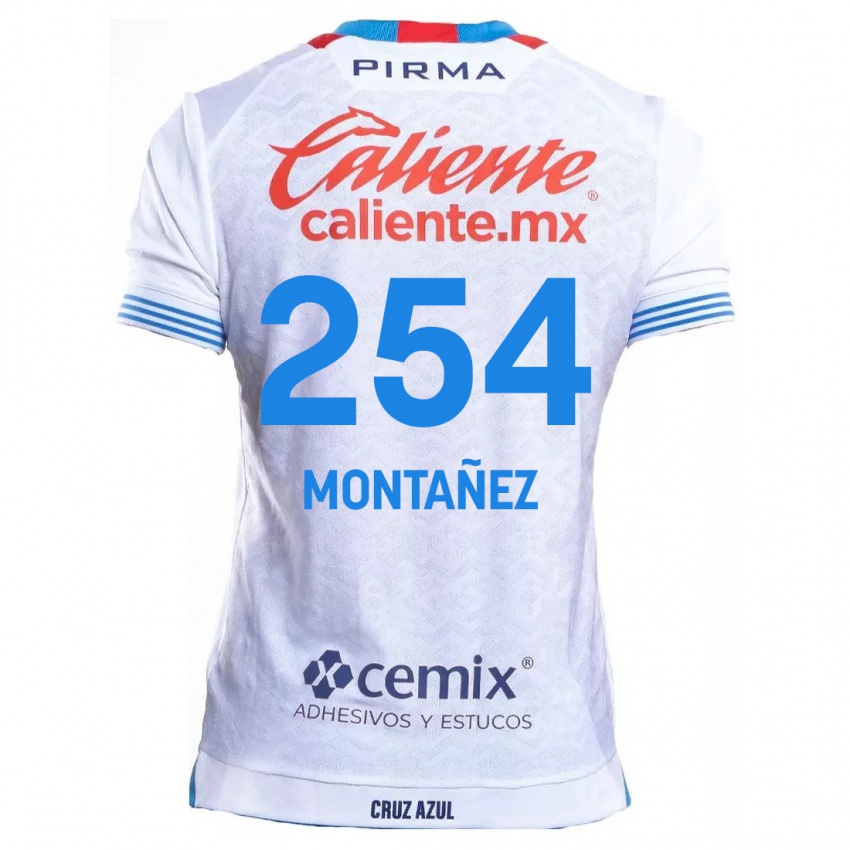 Criança Camisola Humberto Montañez #254 Branco Azul Alternativa 2024/25 Camisa Brasil