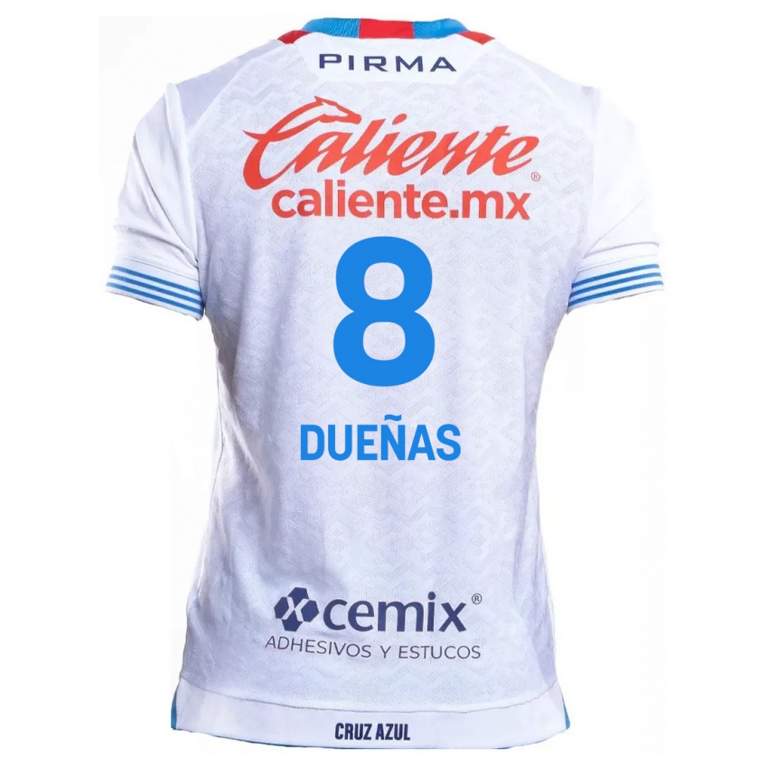 Criança Camisola Jesus Duenas #8 Branco Azul Alternativa 2024/25 Camisa Brasil