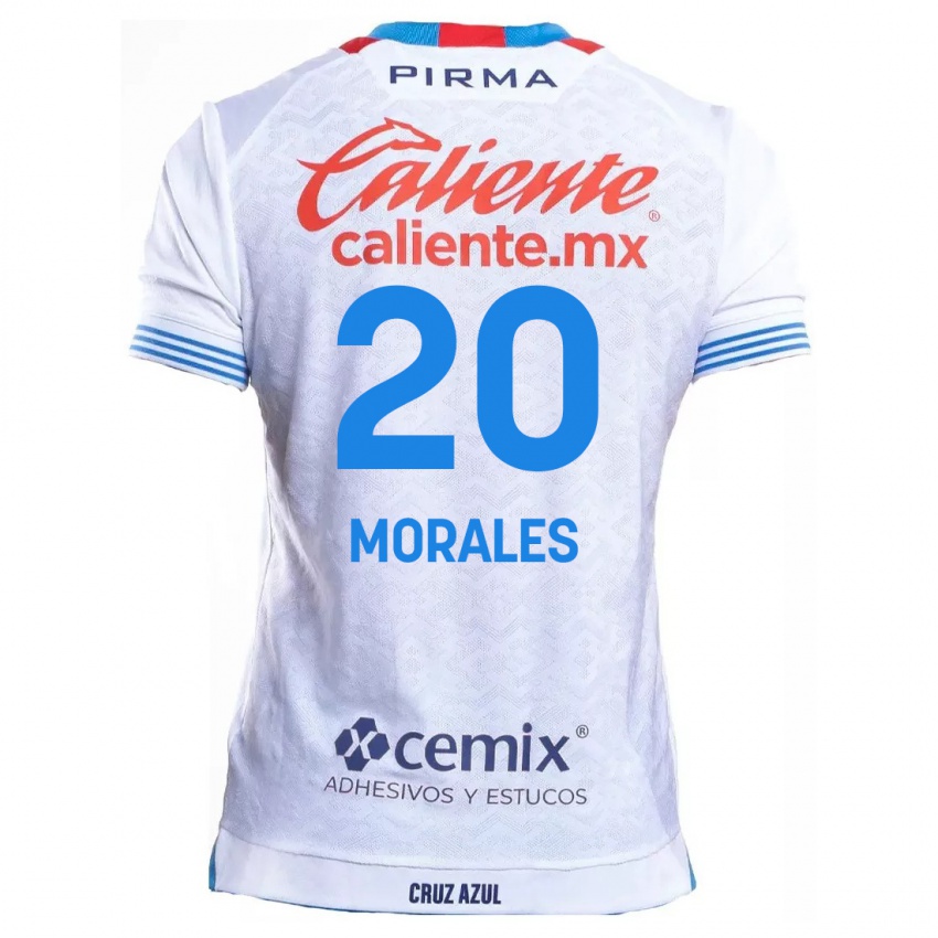 Criança Camisola Iván Morales #20 Branco Azul Alternativa 2024/25 Camisa Brasil