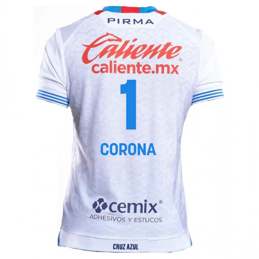 Criança Camisola Jose De Jesus Corona #1 Branco Azul Alternativa 2024/25 Camisa Brasil