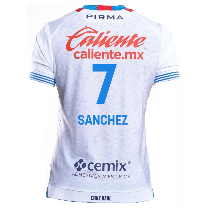 Criança Camisola Andrea Sanchez #7 Branco Azul Alternativa 2024/25 Camisa Brasil