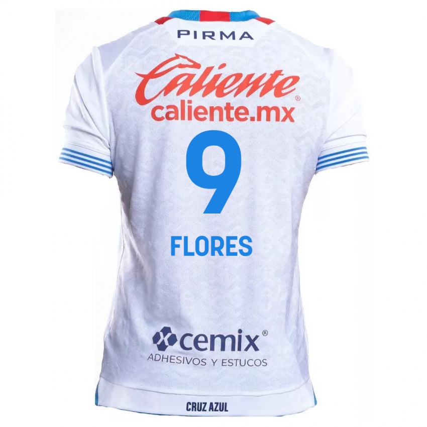 Criança Camisola Daniela Flores #9 Branco Azul Alternativa 2024/25 Camisa Brasil