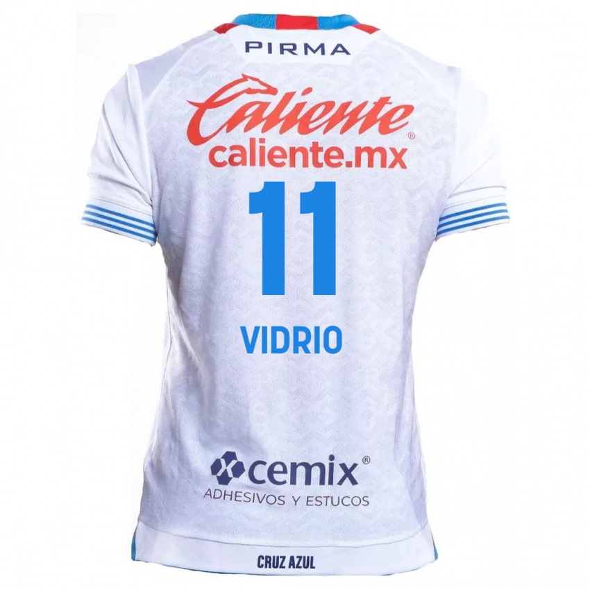 Criança Camisola Nailea Vidrio #11 Branco Azul Alternativa 2024/25 Camisa Brasil