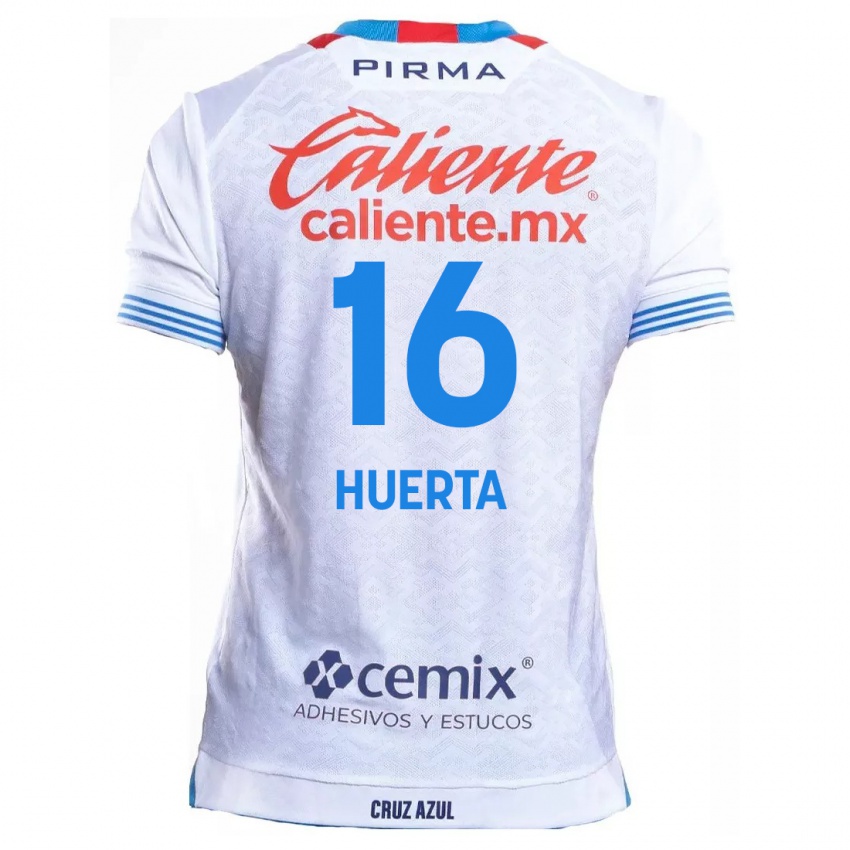 Criança Camisola Ana Gabriela Huerta #16 Branco Azul Alternativa 2024/25 Camisa Brasil