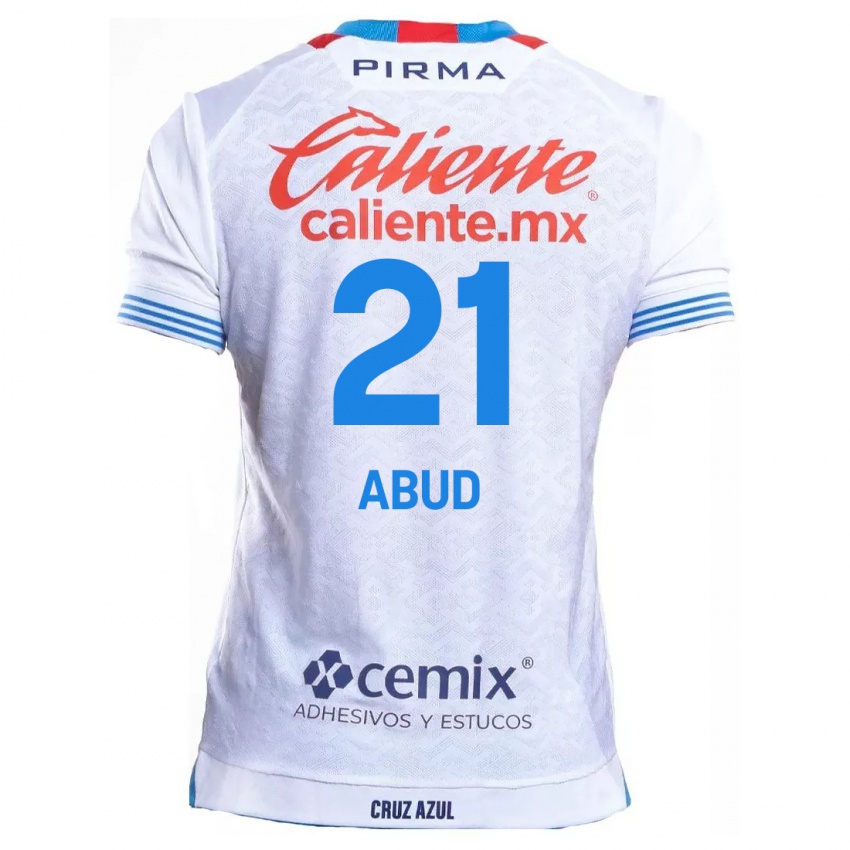 Criança Camisola Karime Abud #21 Branco Azul Alternativa 2024/25 Camisa Brasil