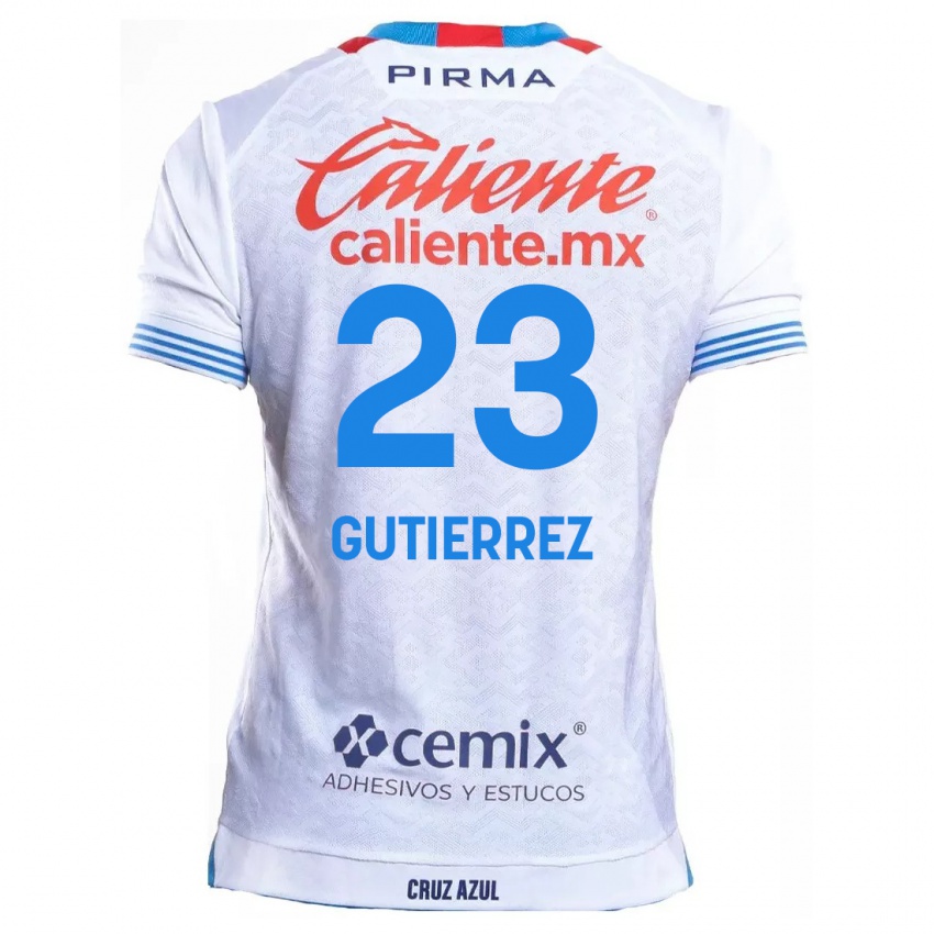 Criança Camisola Ivonne Gutierrez #23 Branco Azul Alternativa 2024/25 Camisa Brasil