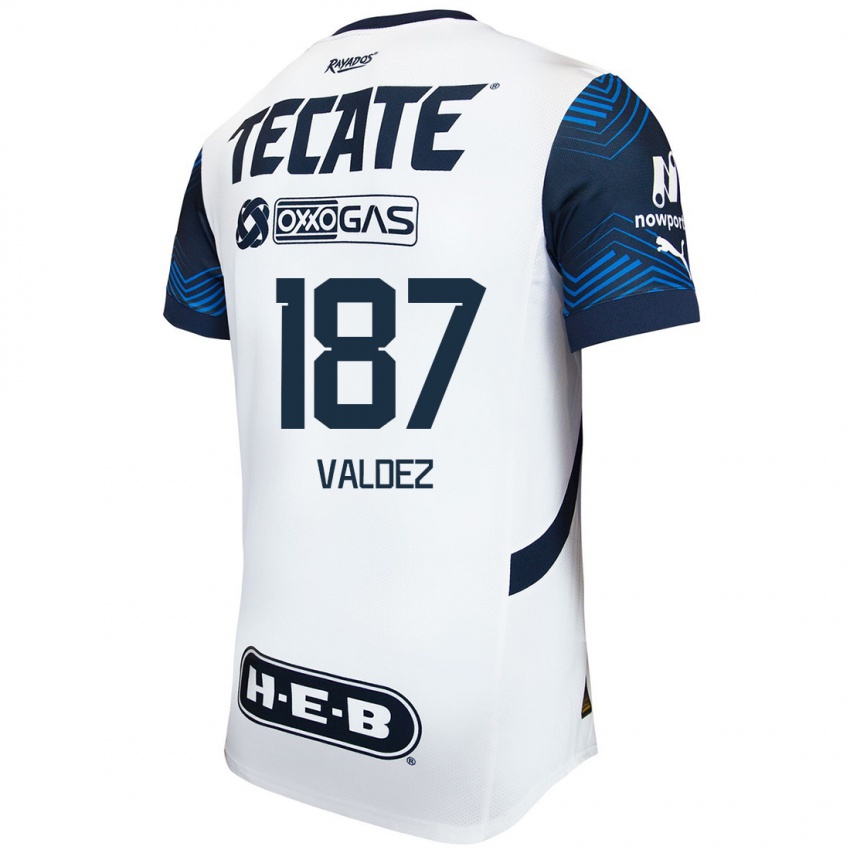 Criança Camisola Érick Valdez #187 Branco Azul Alternativa 2024/25 Camisa Brasil