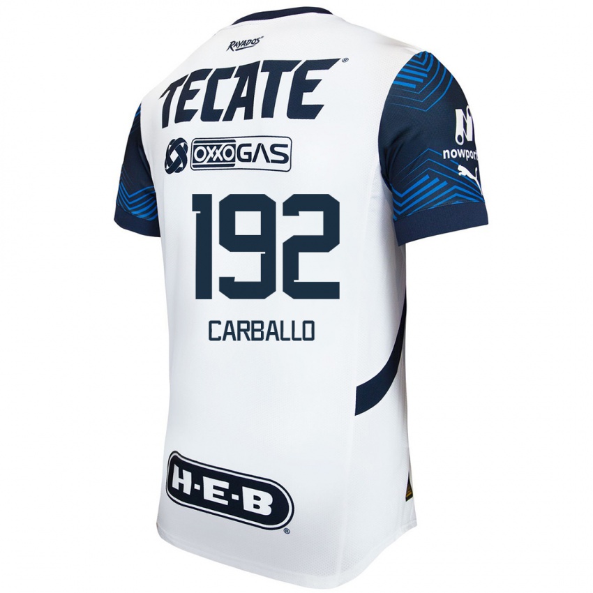 Criança Camisola Erick Carballo #192 Branco Azul Alternativa 2024/25 Camisa Brasil