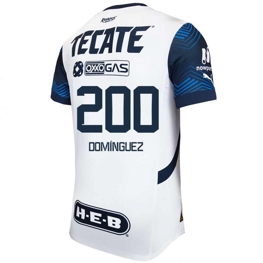 Criança Camisola Joel Domínguez #200 Branco Azul Alternativa 2024/25 Camisa Brasil