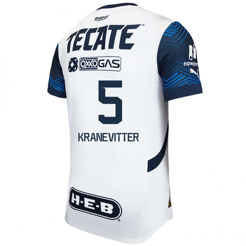 Criança Camisola Matias Kranevitter #5 Branco Azul Alternativa 2024/25 Camisa Brasil