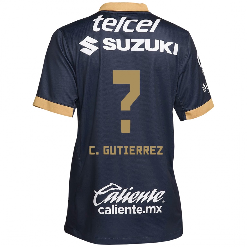 Criança Camisola Carlos Gutiérrez #0 Obsidiana Ouro Branco Alternativa 2024/25 Camisa Brasil