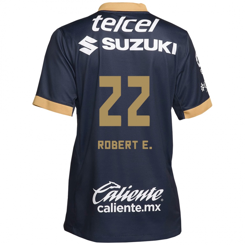 Criança Camisola Robert Ergas #22 Obsidiana Ouro Branco Alternativa 2024/25 Camisa Brasil