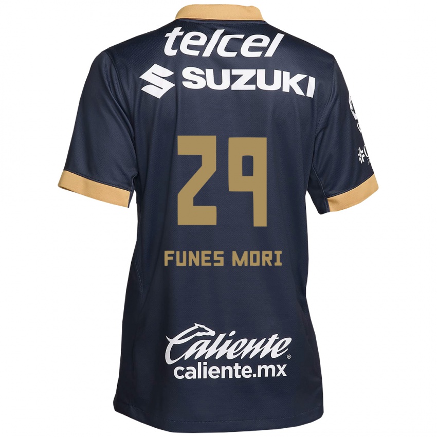 Criança Camisola Rogelio Funes Mori #29 Obsidiana Ouro Branco Alternativa 2024/25 Camisa Brasil